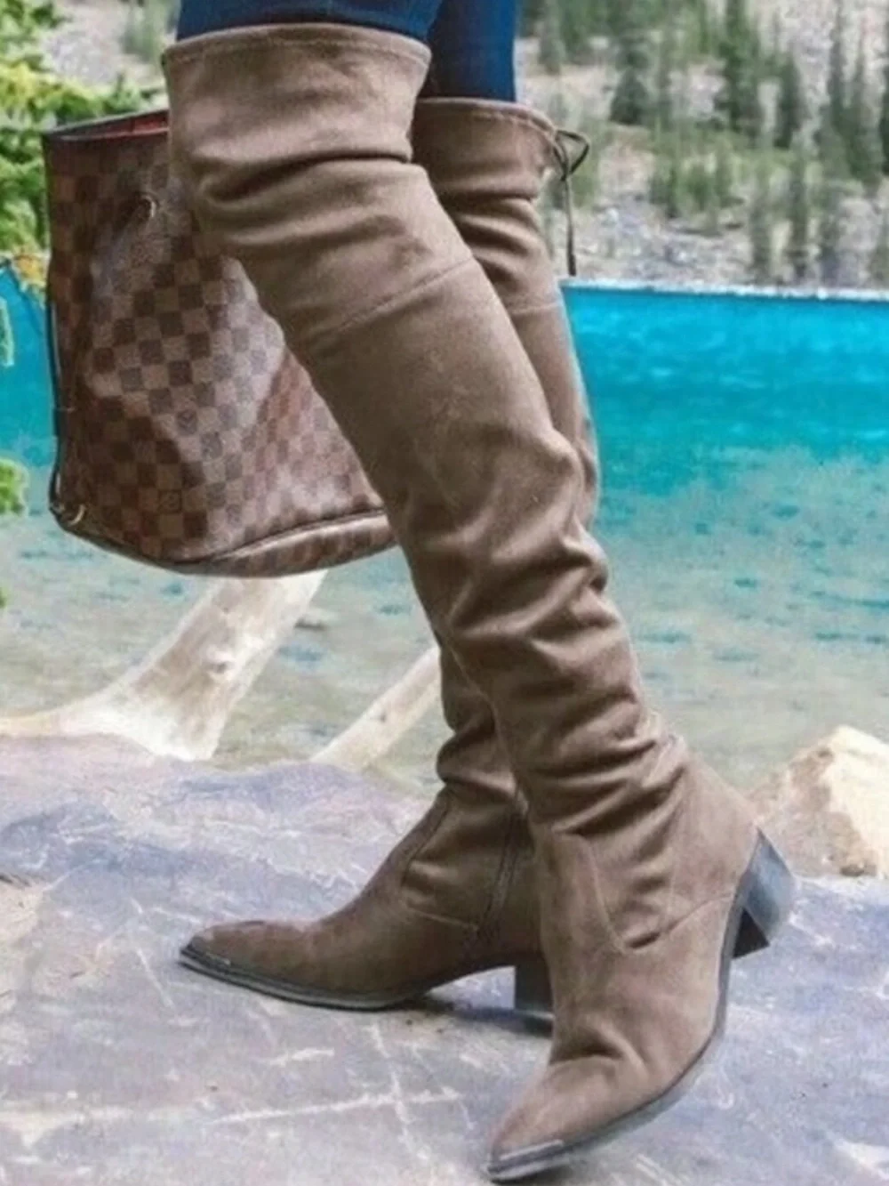 Marc Fisher Humor 2  Over the Knee Faux Suede Boots